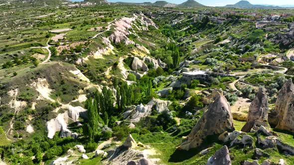 Cappadocia aerial view 4 K Awesome Background