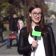 Girl Journalist Is Reporting on the Street - VideoHive Item for Sale