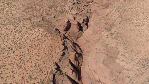 Aerial shot of a canyon alt