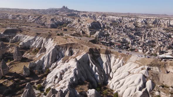 Cappadocia Landscape Aerial View. Turkey. Goreme National Park