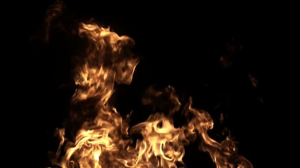 Fire on a Black Background