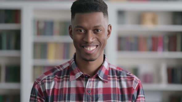 Portrait of African Man Shaking Head as Yes Sign, Approval