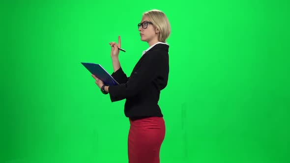 Businesswoman with Tablet in Hands