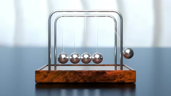 Newton's Cradle on Office Table