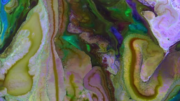 Abstract Colorful Sacral Liquid Waves Texture 594