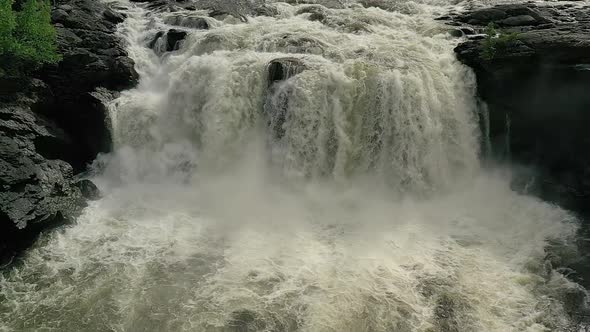 Ristafallet Waterfall in the Western Part of Jamtland