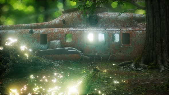 Old Rusted Military Helicopter alt