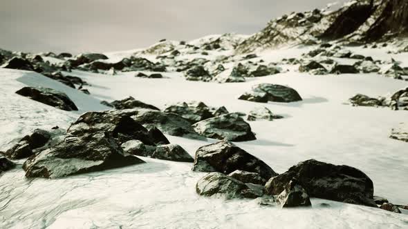 Snow and Rock in the Winter