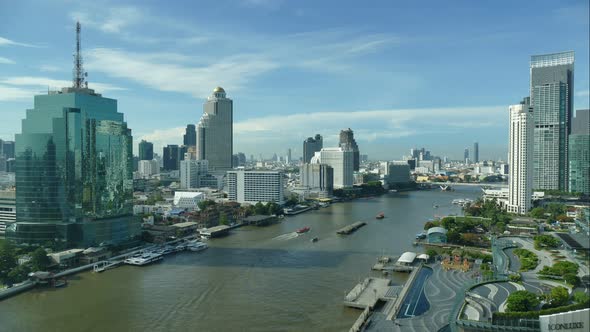 Beautiful building architecture around Bangkok city in Thailand