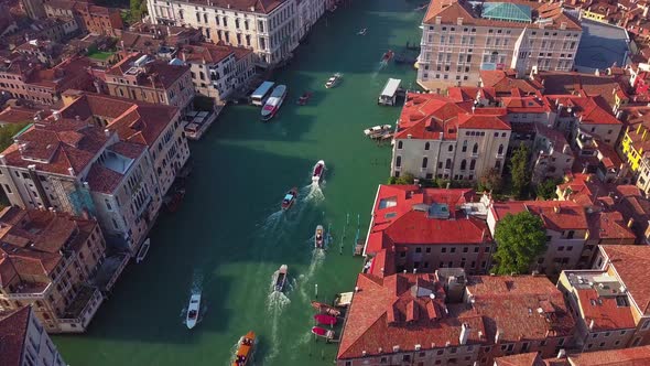 Aerial View of Venice and Its Grand Canal