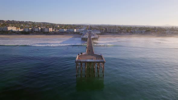 Crystal Pier on Mission Beach San Diego in the Early Morning