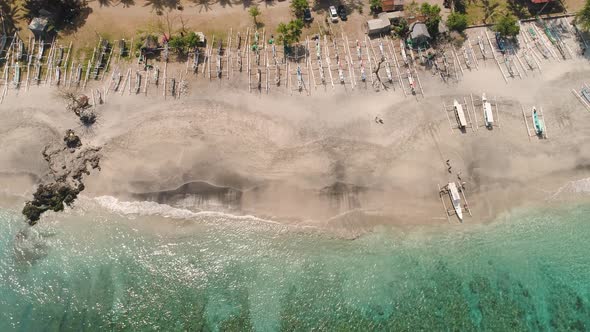 Sandy Beach in a Tropical Resort