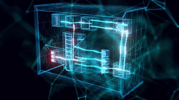 Electrical Box Hologram Close Up Hd