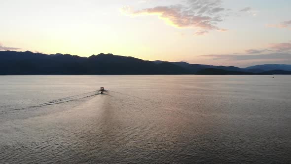 The big reservoir of Srinagarind Dam in Kanchanaburi Thailand.