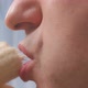 A Man Eats a Banana Closeup - VideoHive Item for Sale