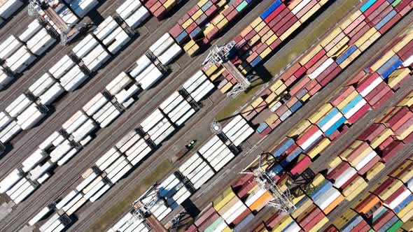 Container Terminal Logistic Ship Loading and Unloading of Import and Export Dock Commercial Harbour