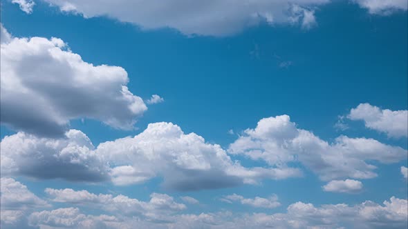 Clouds on a background of blue sky