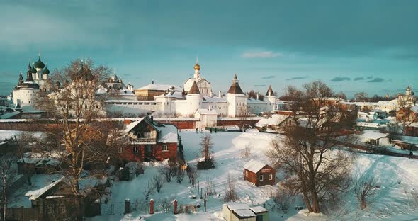 Aerial Panorama Of The Rostov Kremlin