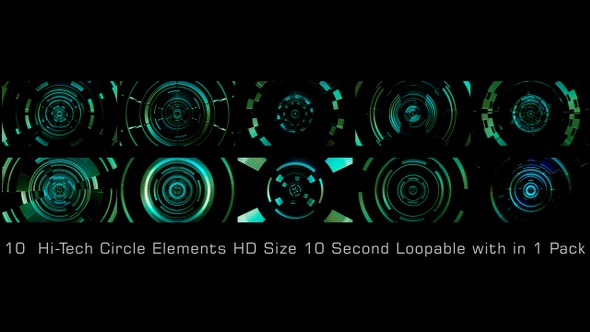 Hi-Tech Circle Elements Pack V03 alt