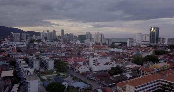 AERIAL: Penang city in Malaysia