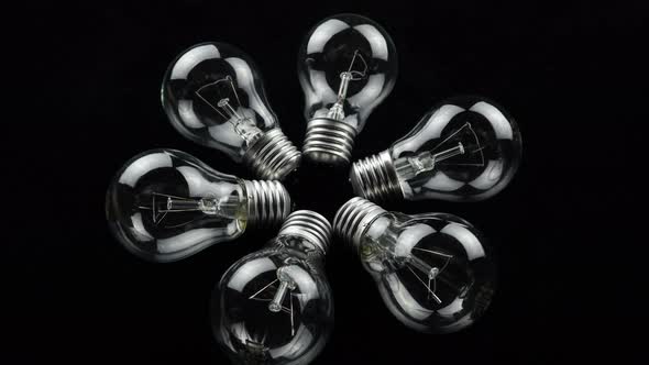 Rotating Incandescent Bulbs.  