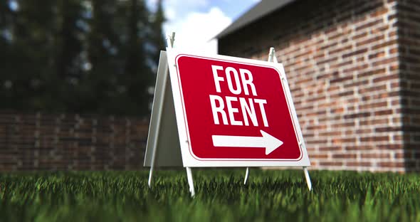 For Rent Yard Sign - 4K