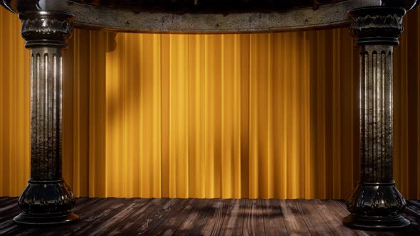 Stage Curtain with Light and Shadow