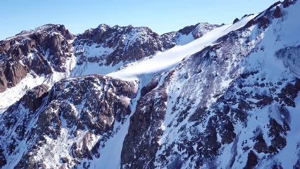 High Snowcapped Peaks and Glaciers