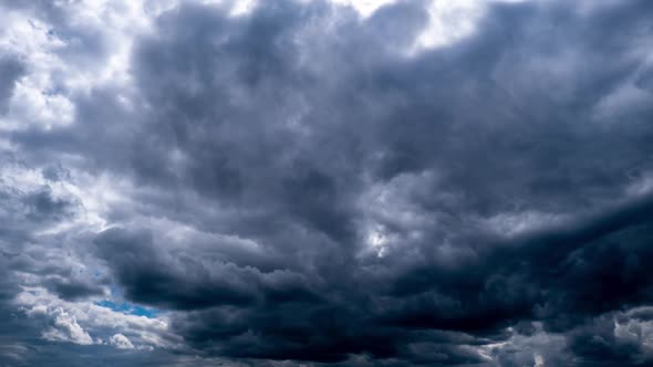 Timelapse of Dramatic Storm Clouds Moving in the Sky