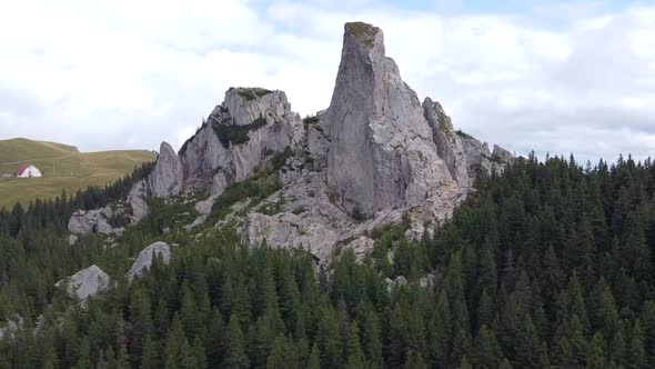 Mountain Peaks In Rarau, Romania