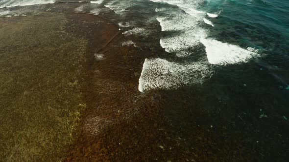 Waves Crashing on a Coral Reef.