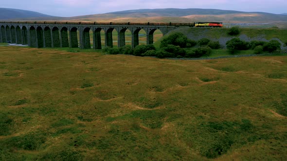 Ribblehead Viaduct Yorkshire Dales Aerial Drone Sc07