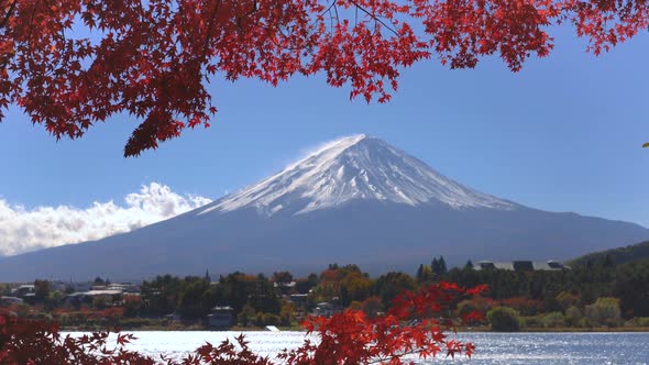 Mount Fuji in Autumn Color Japan