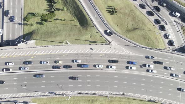 Kyiv. Ukraine: Road Junction. Aerial View