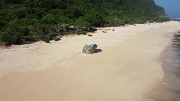 Part of the Broken Ship on the Nunggalan Beach