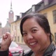 Happy Asian woman recording video on smartphone  in Sweden - VideoHive Item for Sale