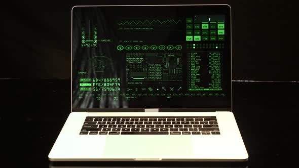 Laptop With Computer Code