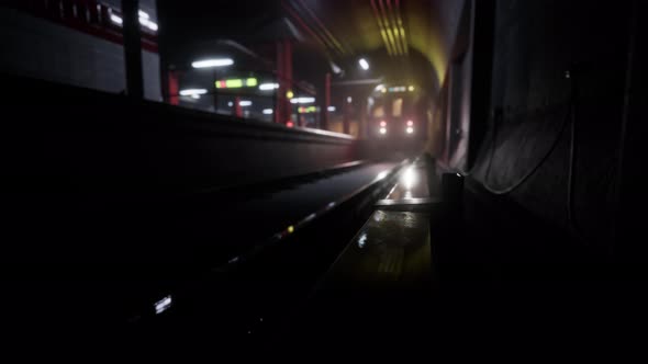 Empty Old Subway Train Station alt