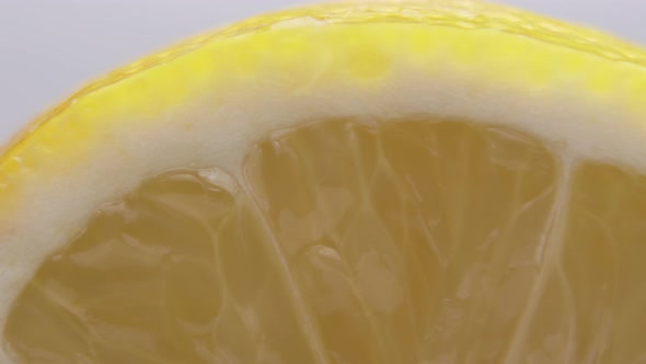 Slice of Lemon Fruit Isolated on White Background