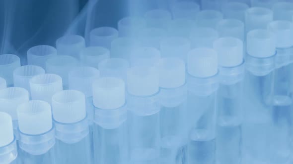 Medical Test Tubes In Cold Storage