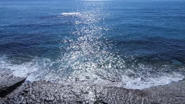 Sea Near the Coast - Close-up Aerial View of the Coastal Seascape