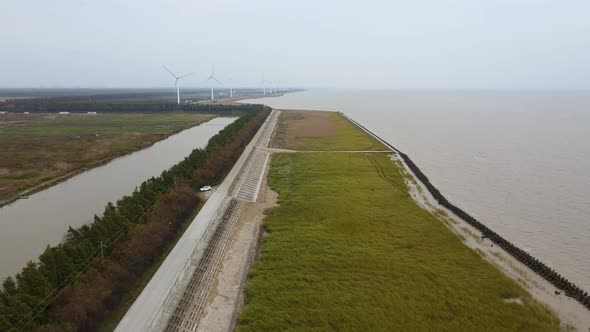 The Coastline of Shanghai, China