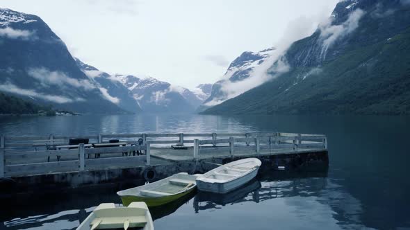 Beautiful Nature Norway Lovatnet Lake