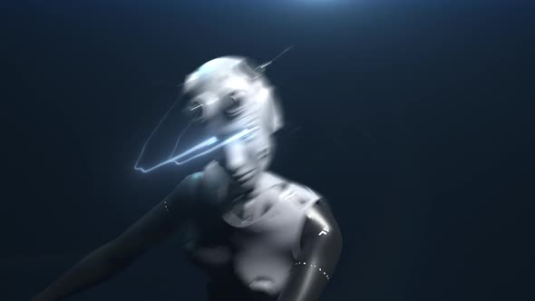 robot gone mad. an allegory for the critical error of artificial intelligence shown as a dancing alt