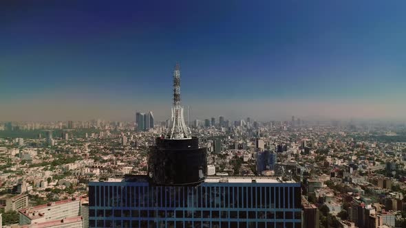 AEREAL SHOT OF of the world trade centre building in mexico city 4K