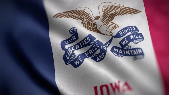 Iowa State Flag Angle
