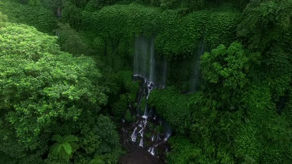 Green waterfall