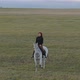 A Red-haired Woman Rides a White Horse - VideoHive Item for Sale