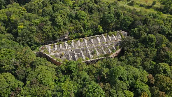 Aerial Shot Of Tarakaniv Fort, Ukraine