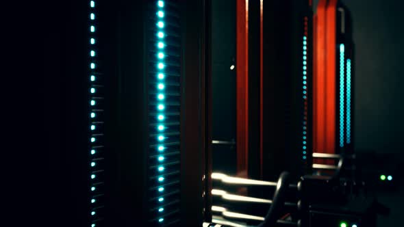 Clean Industrial Interior of a Data Server Room with Servers alt